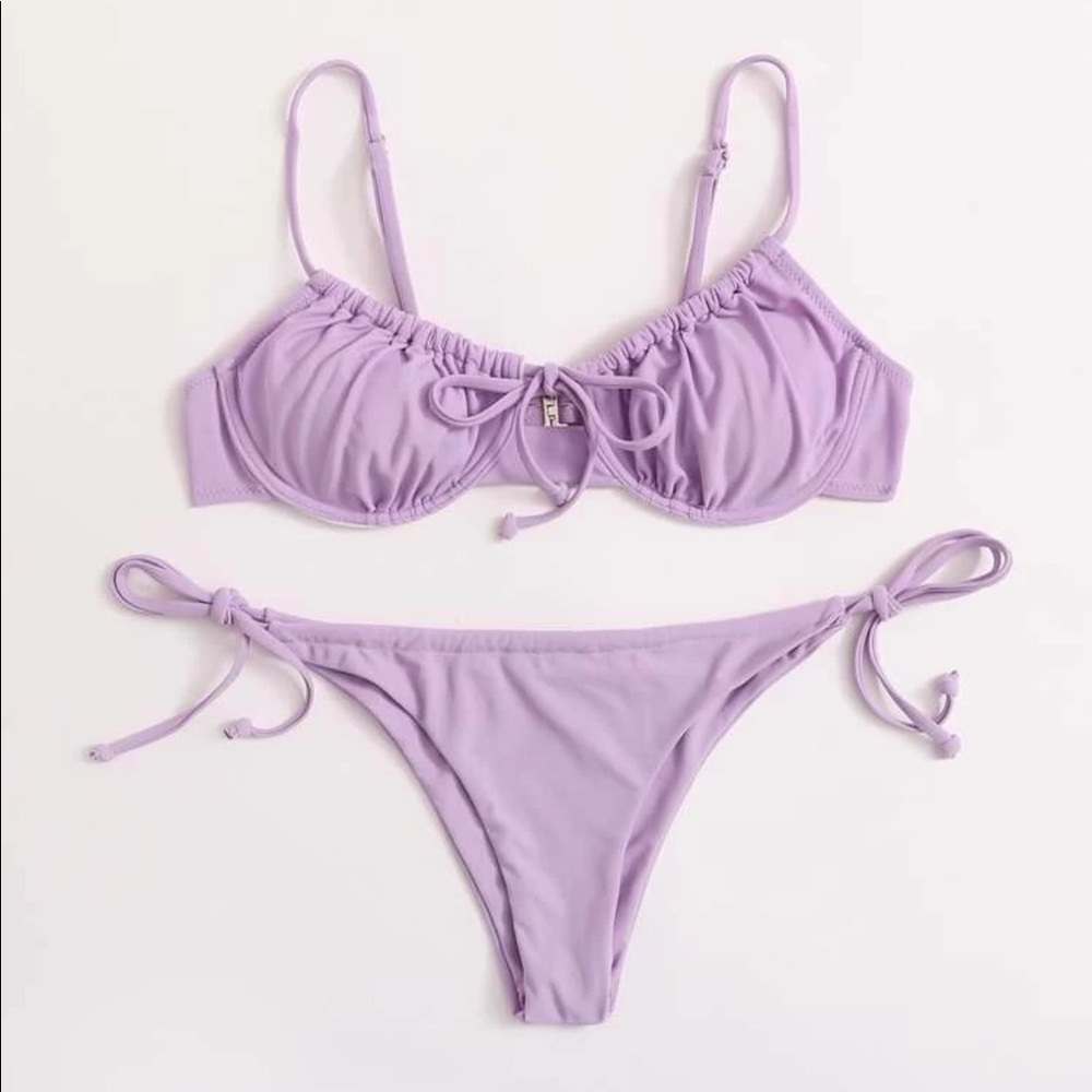 Shein purple underwire bikini